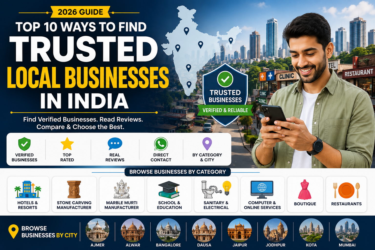 Top 10 Ways to Find Trusted Local Businesses in India (2026 Guide)